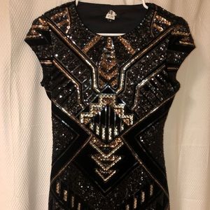 Black statement dress